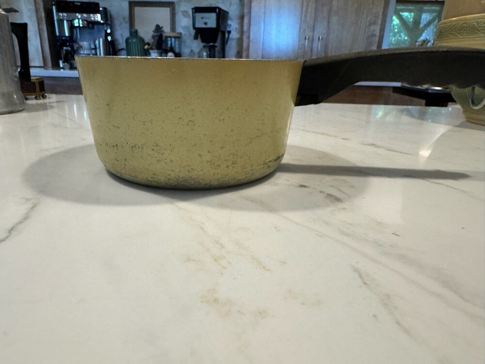 Vintage Yellow Club Cast Aluminum Sauce Pan NO LID 1.5 Qt